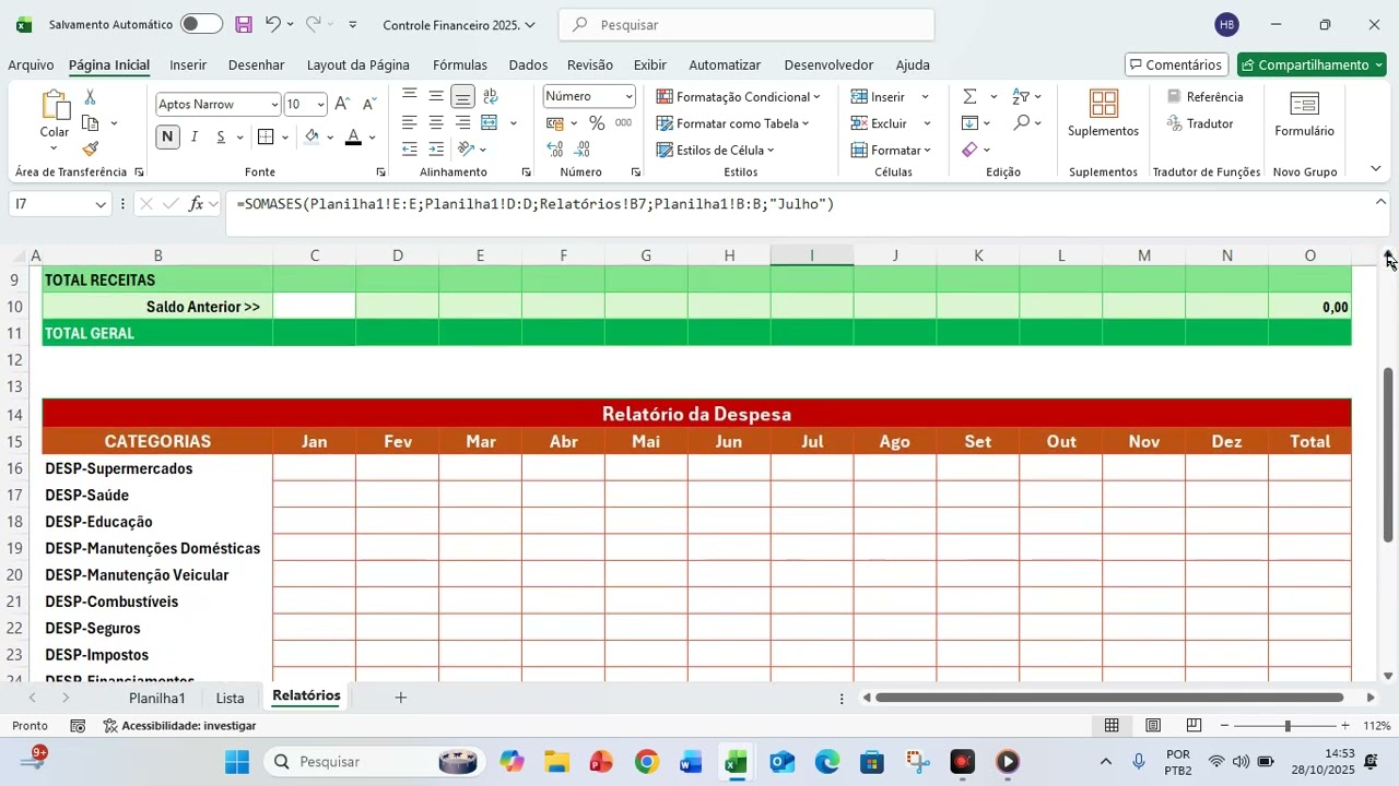 Controle Financeiro 2025   Aula 4