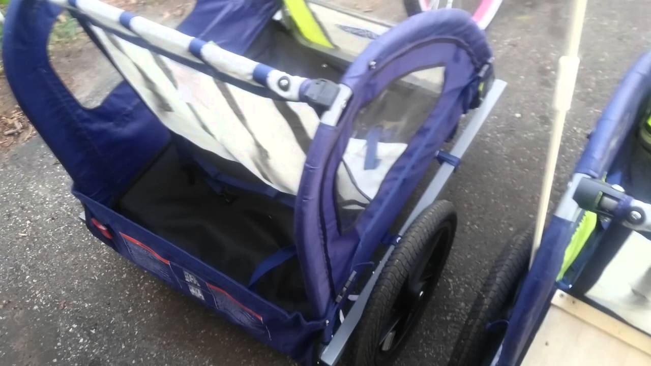 Side by side comparison of InStep bike trailer