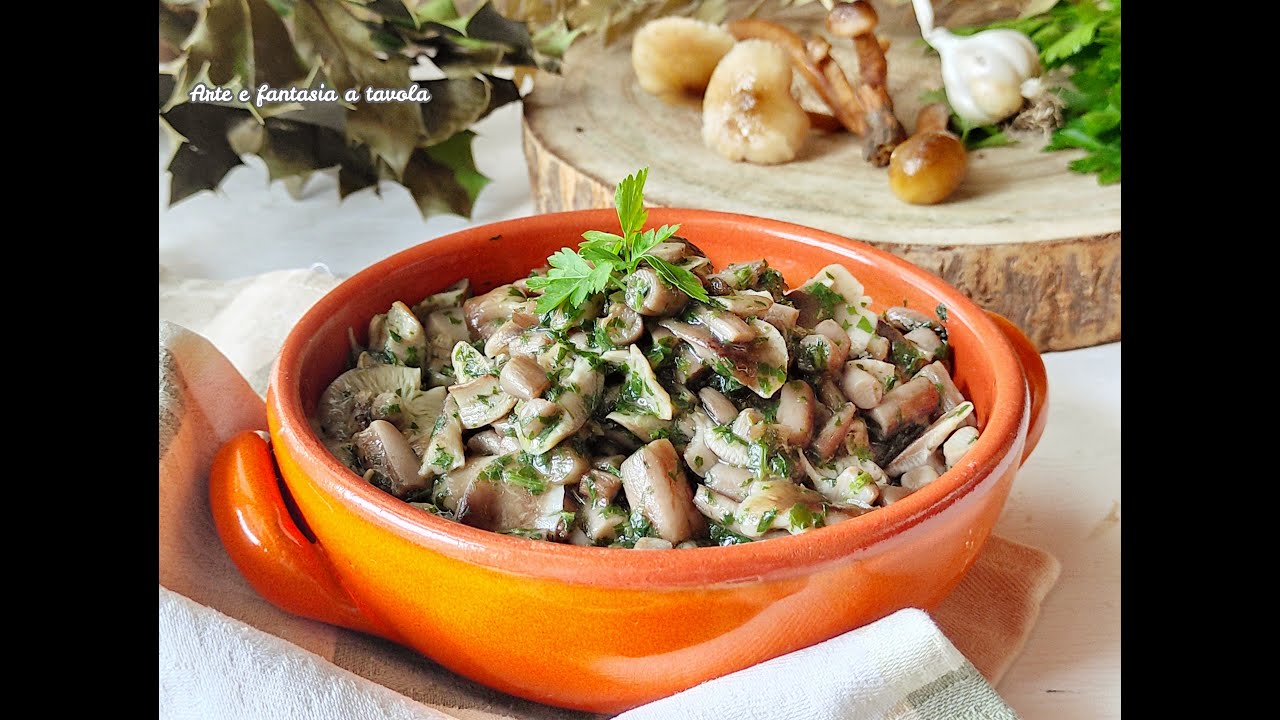 Funghi chiodini trifolati contorno semplice