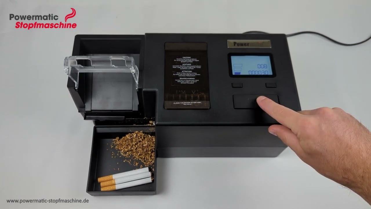 Powermatic 5 Plus - Entfernen von Tabakresten unter dem Schredder