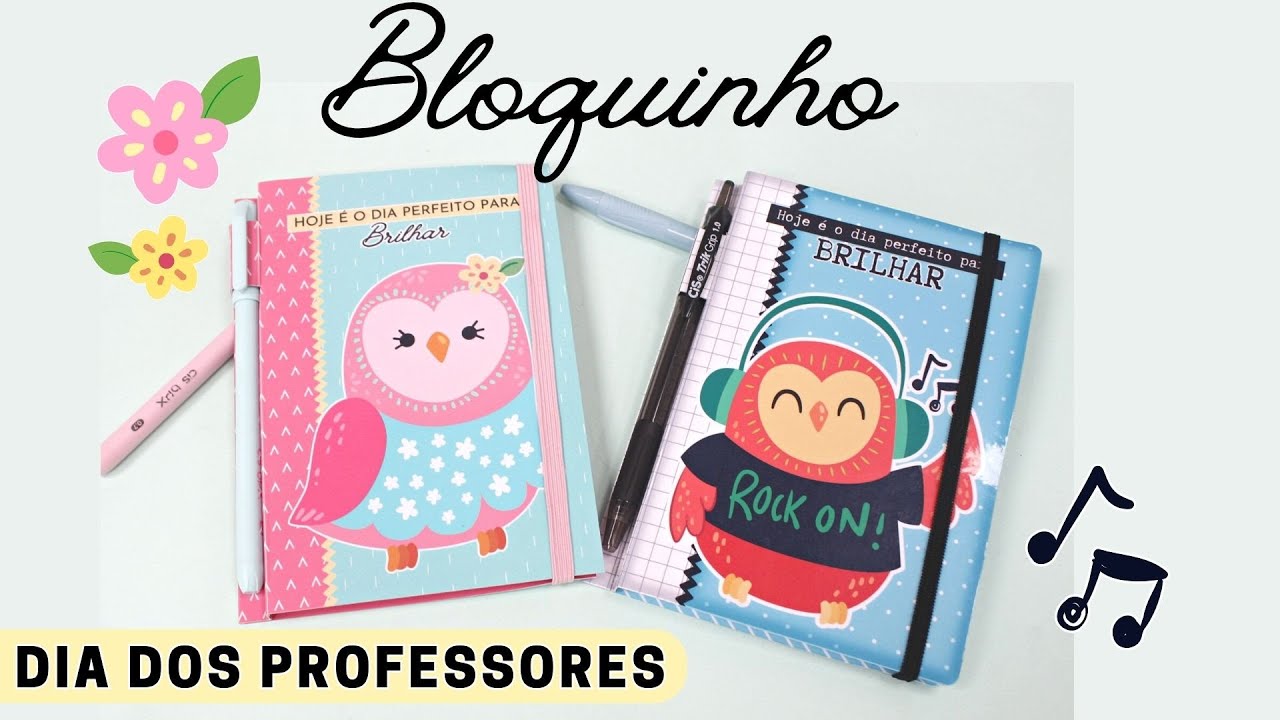 Como Fazer Bloquinho A6 com Porta Caneta SEM ENCADERNADORA | Dia dos Professores