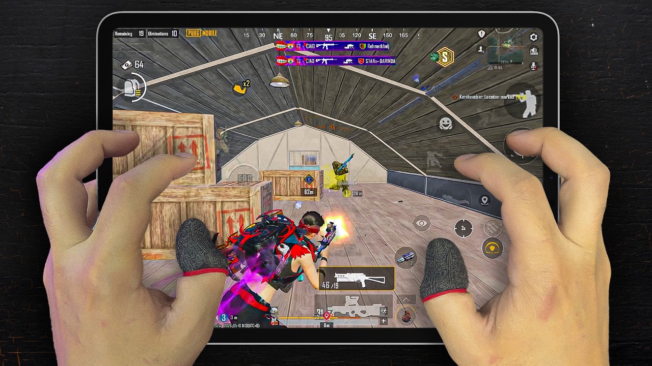 iPad Pro M2🔥 HANDCAM 120 FPS | 6 Finger Claw + Gyroscope | PUBG Mobile