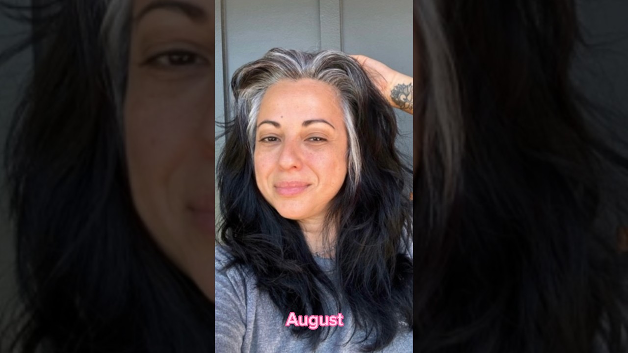 8 Months of Growing my Gray Hair! 🤗 How Far Along Are You?🩶 #grayhair #silversisters #greyhair
