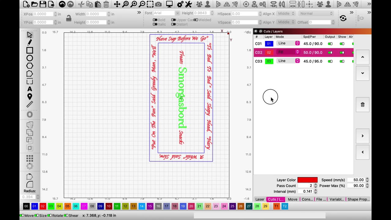 Starting Laser Engraving Episode 4, Perimeter Light, Speed up the Burn, Bamboo Charcuterie Board