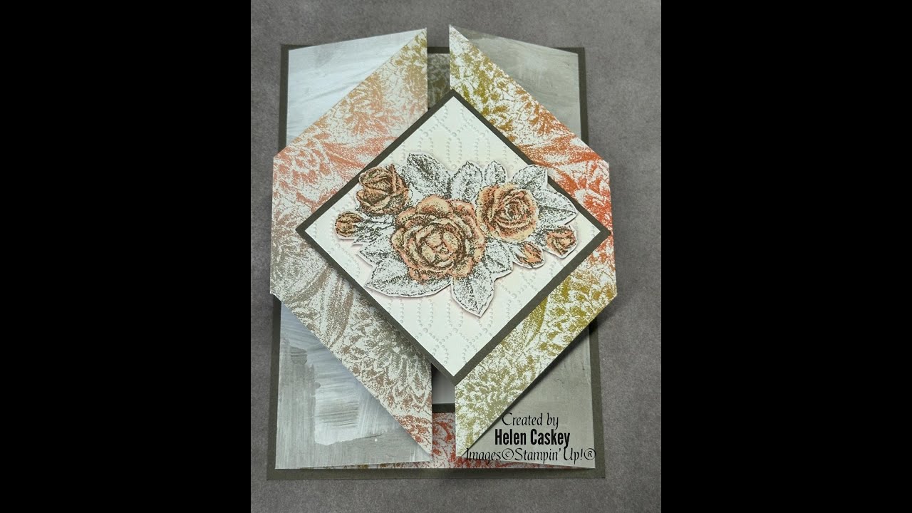 Stampin' Up Fancy Fold DSP Diamond Card