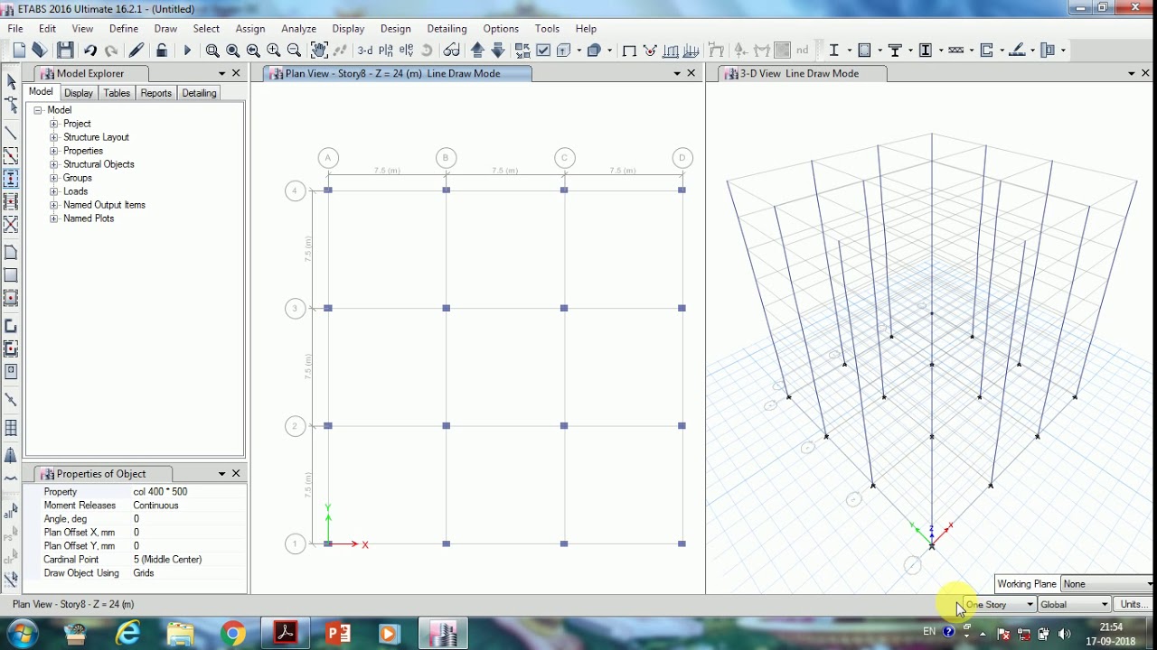 static analysis (seismic coefficient method) of Multi storey building using Etabs