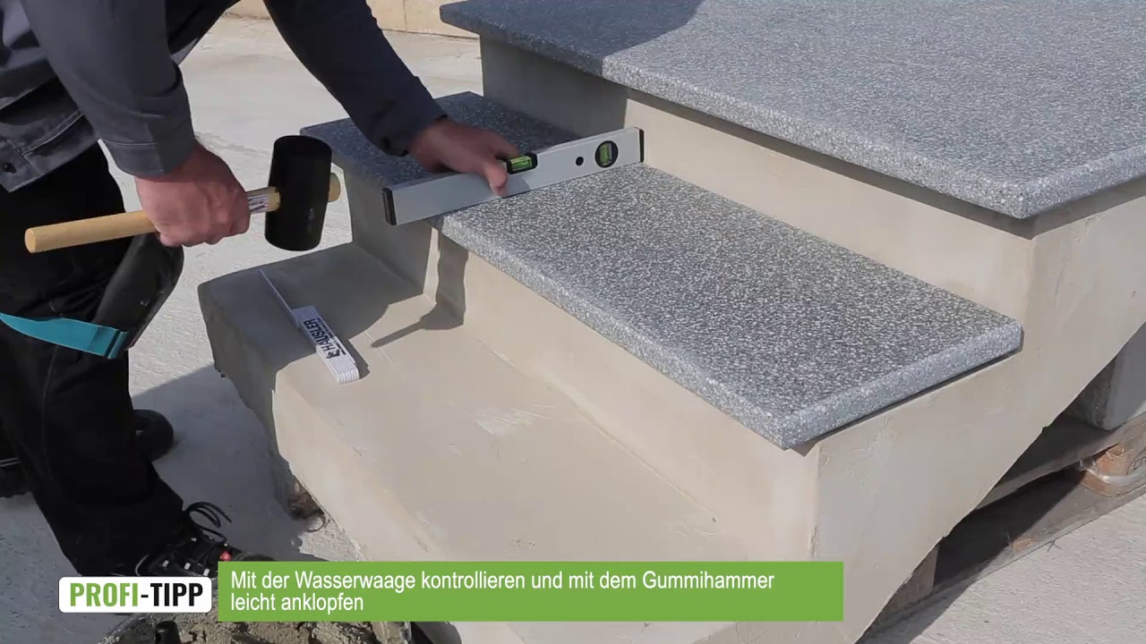 H&auml;usler GesmbH Verarbeitungsvideo - Verlegung von Stufenplatten (Beton)