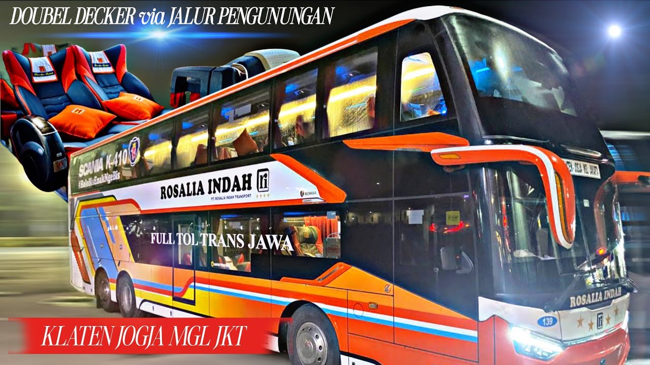 PERTAMA KALI NYOBAIN DOUBLE DECKER DARI ROSALIA INDAH||Trip Magelang ke Jakarta