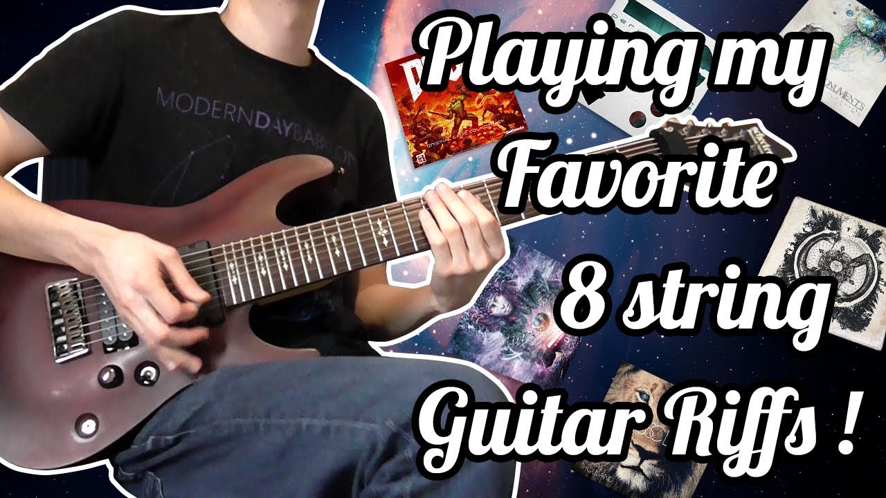 Playing the best 8 string guitar riffs (imo) with Bare Knuckle Aftermath equipped Schecter Omen
