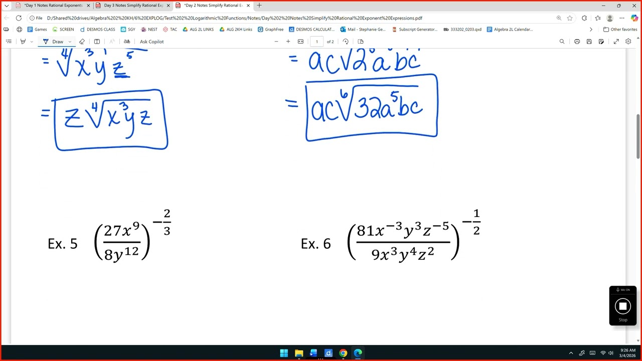 Rational Exponents Part 2 K