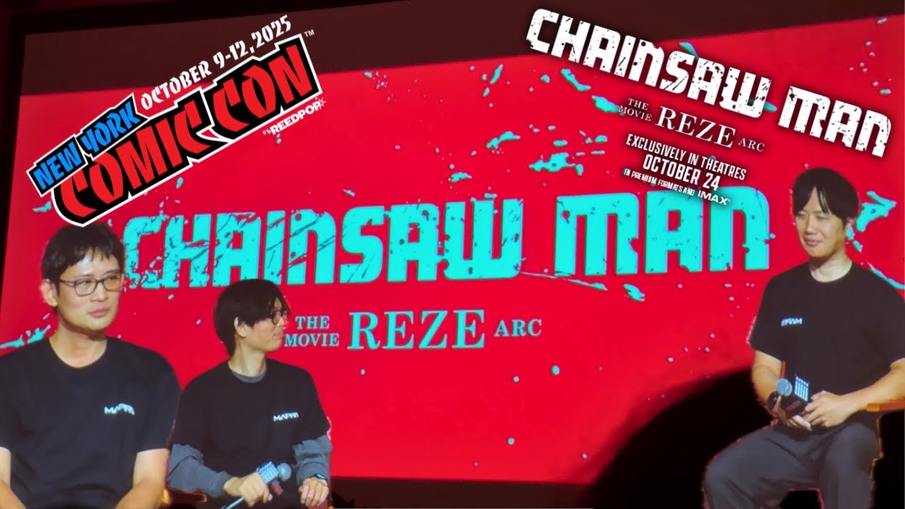 Chainsaw Man: Reze Arc Panel + Jock sketch, meeting Simon Pegg, and cosplayer slideshow #nycc2025