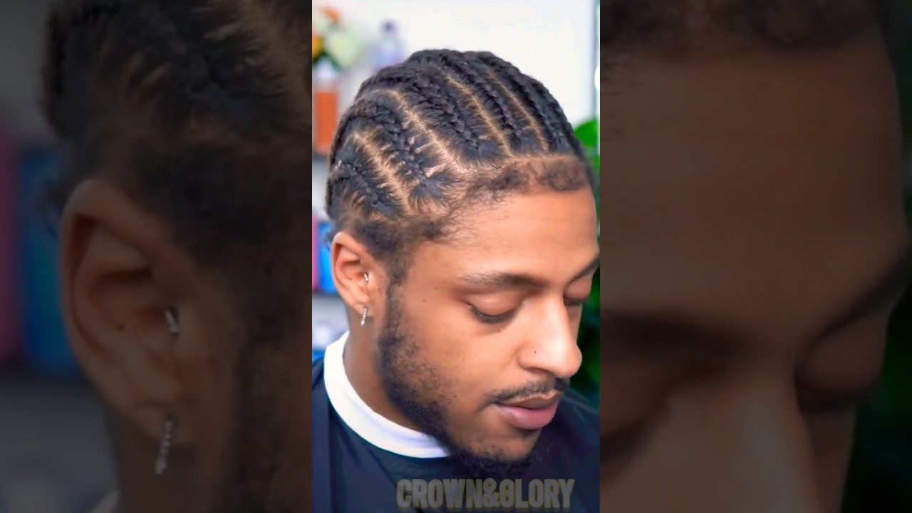 How to taper & Line-up Braids Black Men Natural Hair #2023 #naturalhaircare #blackmenhair #diy