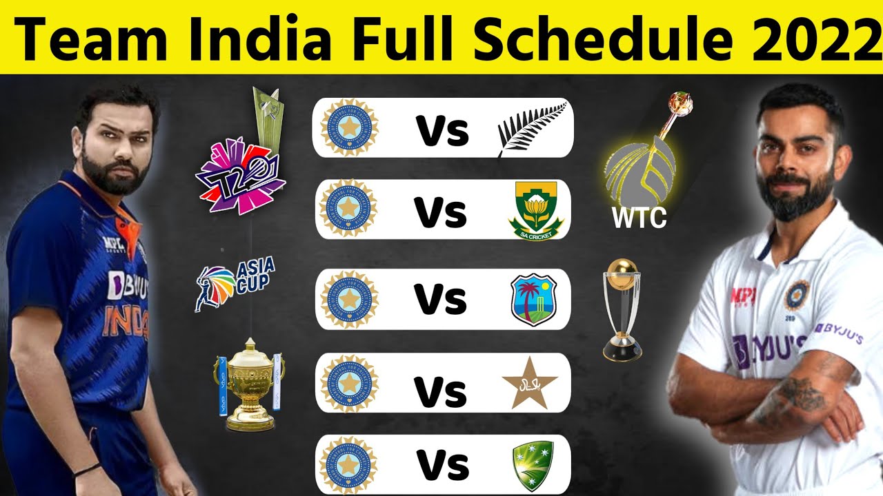 Team India Full Schedule 2022 | Team India's All Upcoming Series 2021/22 | IND vs NZ | IND vs PAK ?