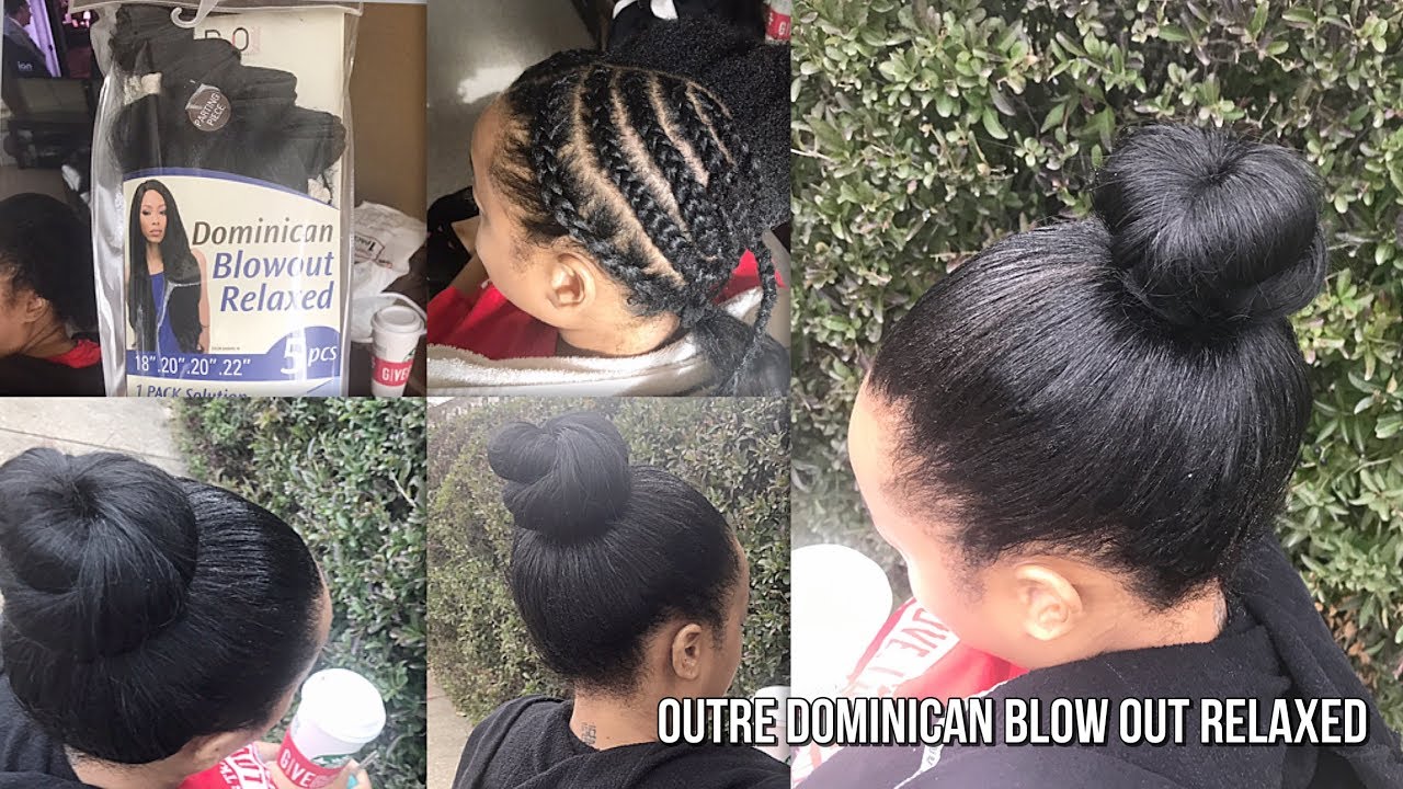 VERSATILE SEW IN ON NATURAL HAIR WITH OUTRE DOMINICAN BLOWOUT RELAXED 5PCS 1 PACK SOLUTION
