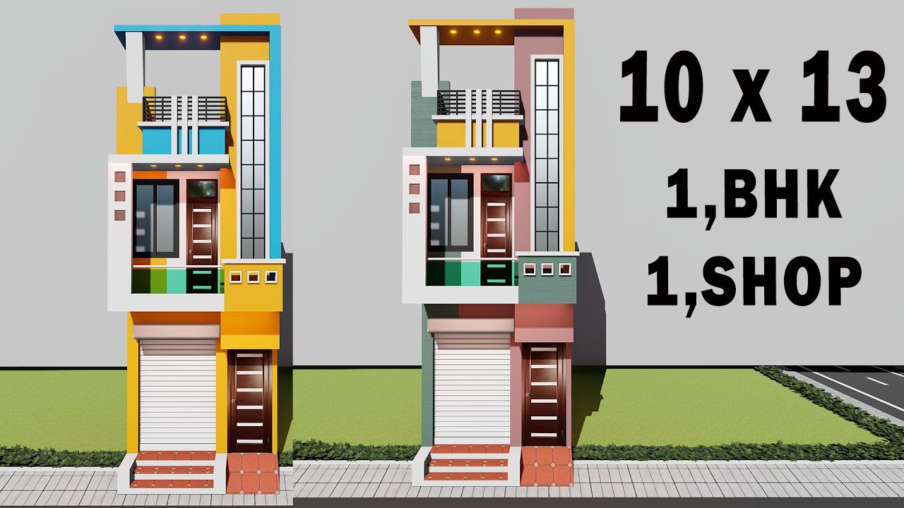 छोटे से छोटा प्लोट का नक्शा 3D 10by13 dukan or makan ka design 10*13 house plan 10x13 ghar ka naksha
