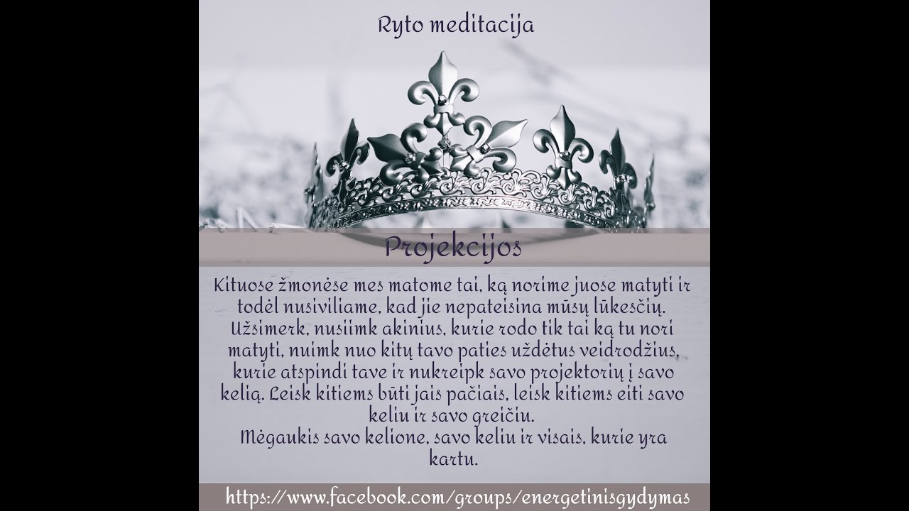 Rytinė meditacija, Projekcijos, Lūkesčiai | dr. Gedrimė Ku&scaron;lienė