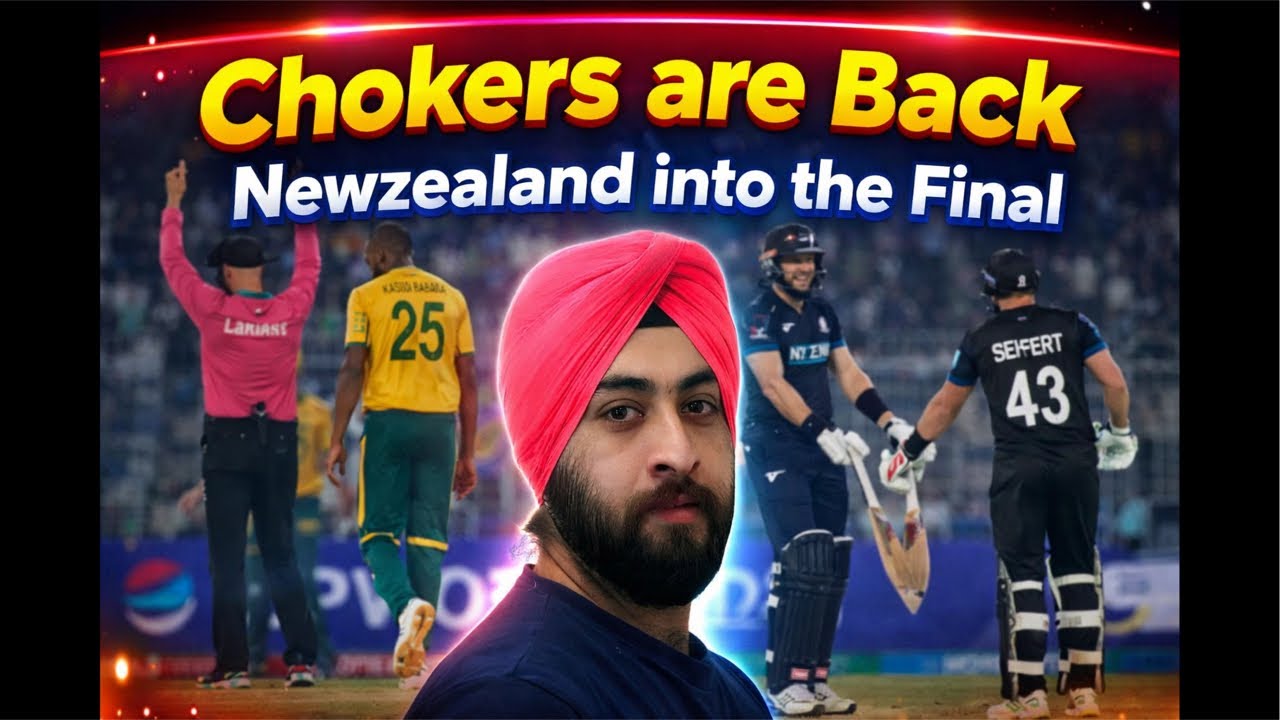 South Africa Choke Again, New Zealand into the final, Finn Allen Fastest t20 💯
