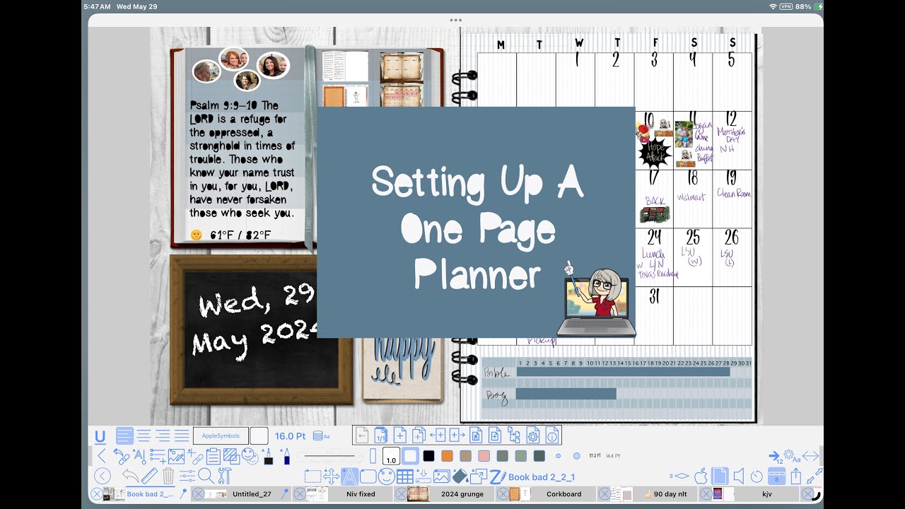 Using ZoomNotes- Setting Up A One Page Planner