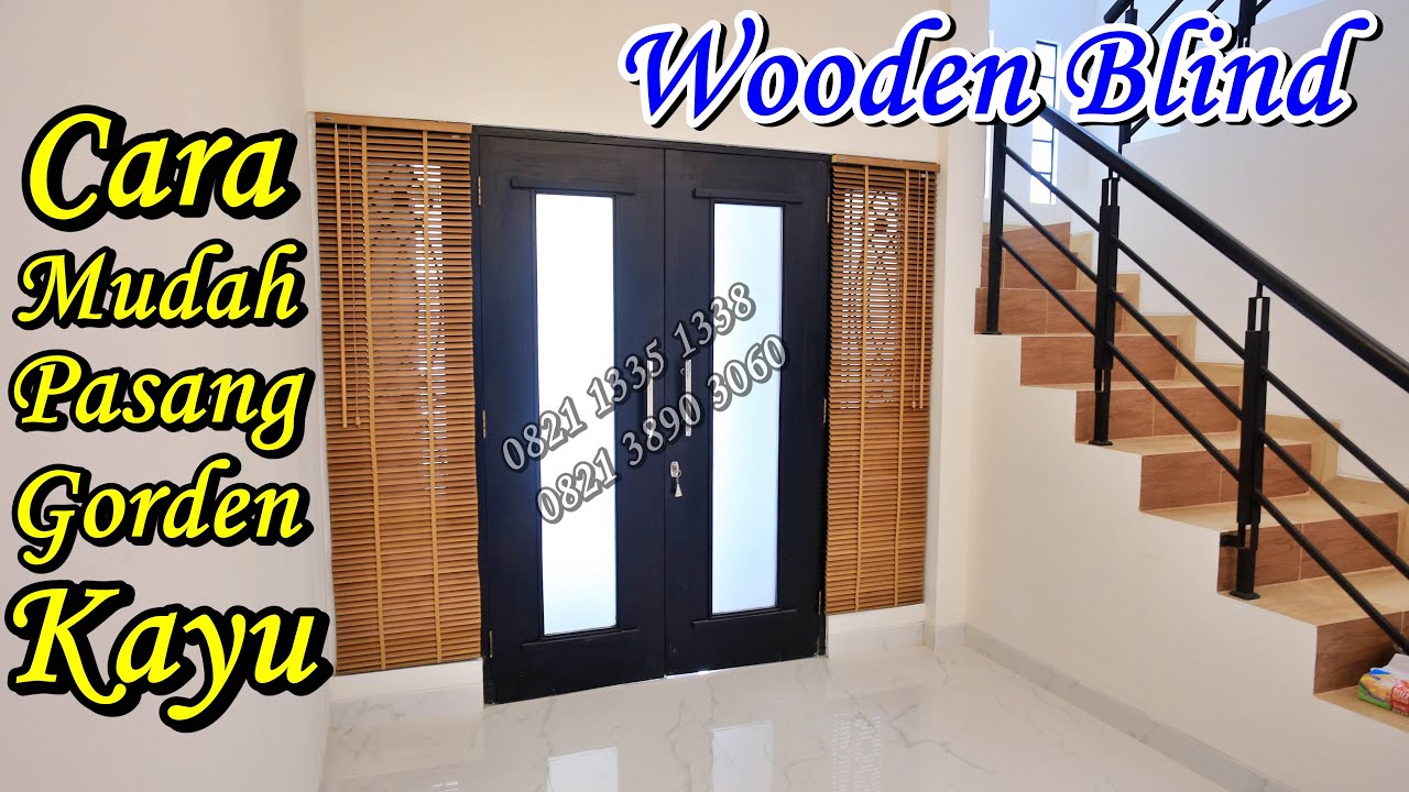 Cara Pasang Gorden kayu / wooden blind / krey kayu lipat gulung