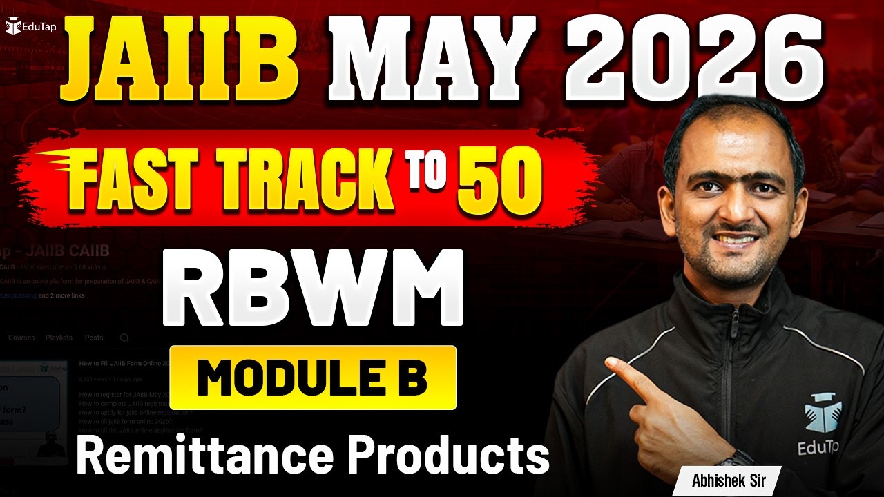 JAIIB RBWM Free Online Classes 2026 | Remittance Products MCQ Practice | JAIIB May 2026