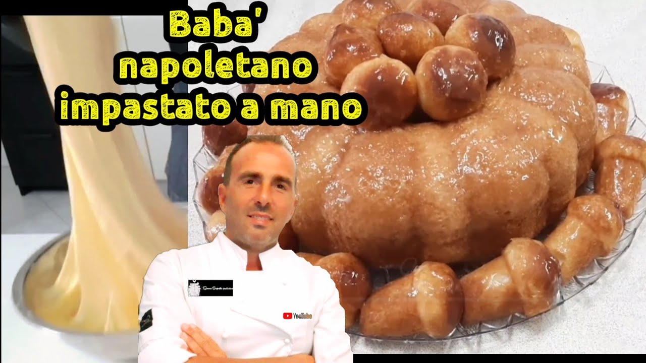 Babà napoletano impastato e incordato a mano.Impasto elastico ricetta facile fatta in casa