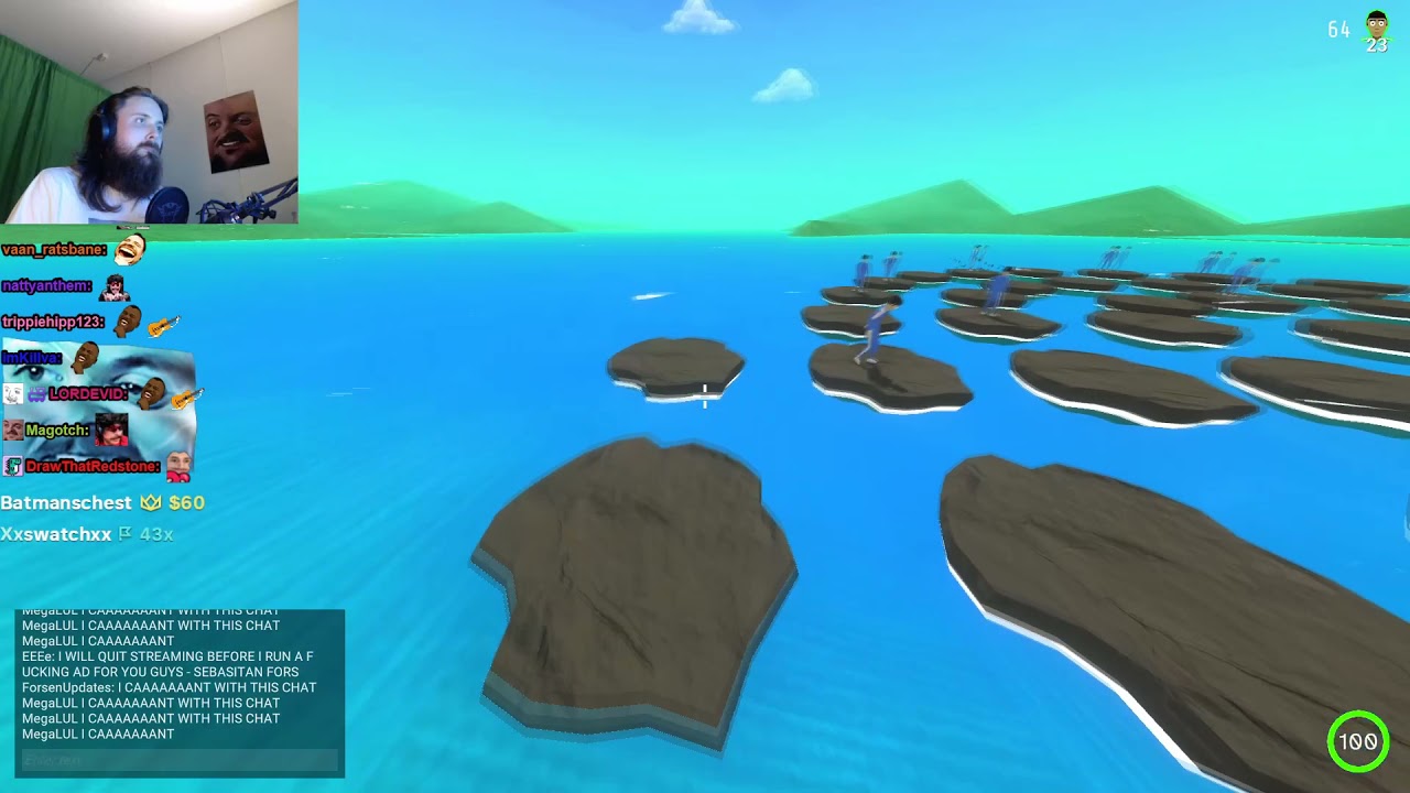 Forsen plays CRAB GAME with stream snipers! - Part 5 (with Chat)