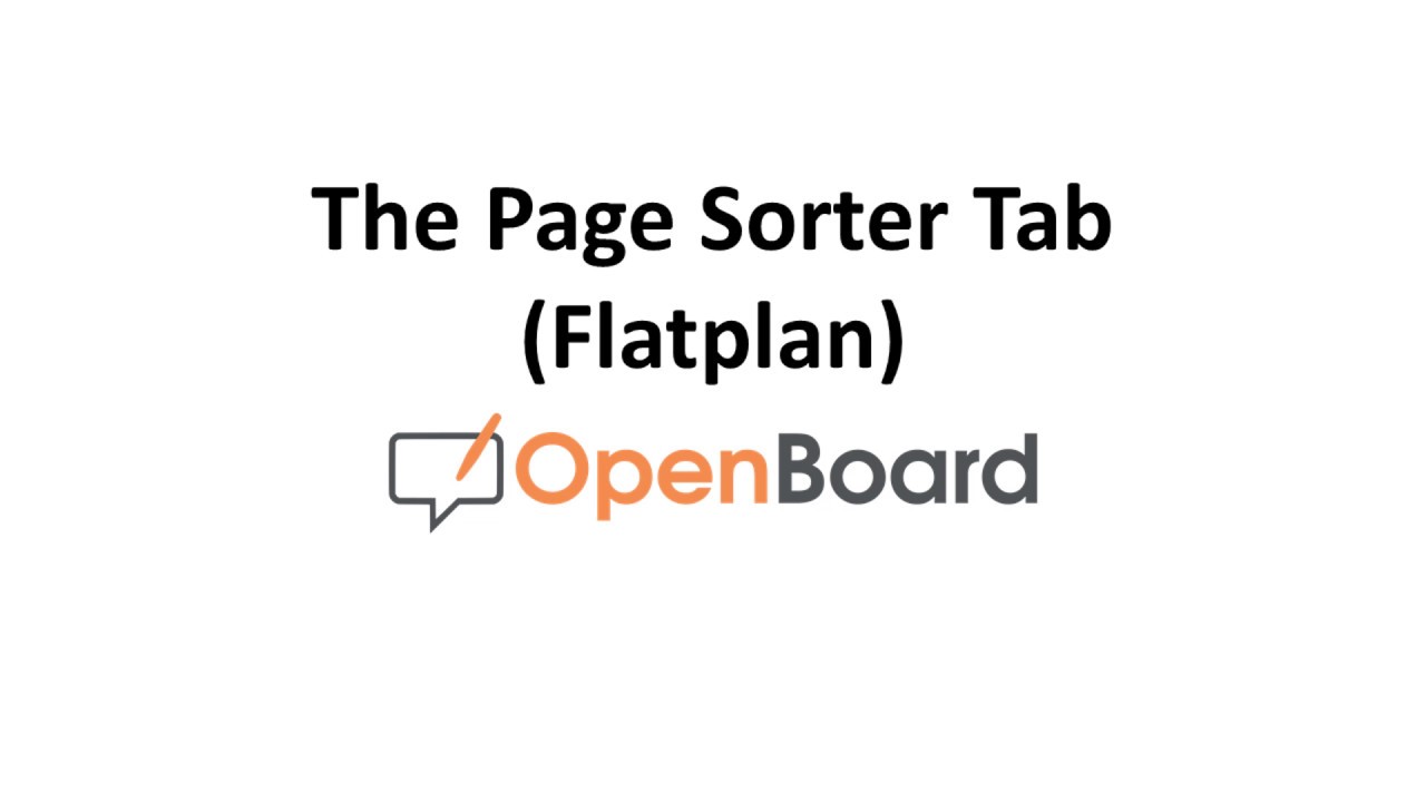OpenBoard's Flatplan (Page Sorter Tab)
