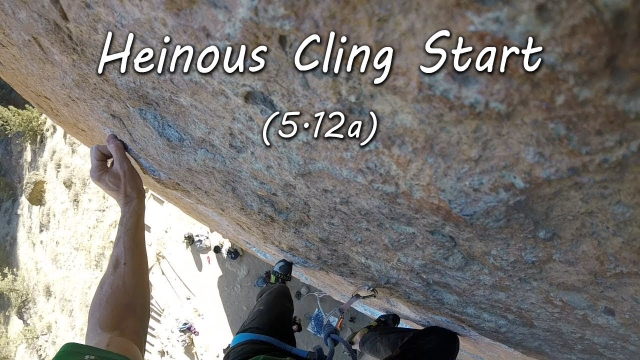 Sport Climbing on Heinous Cling Start