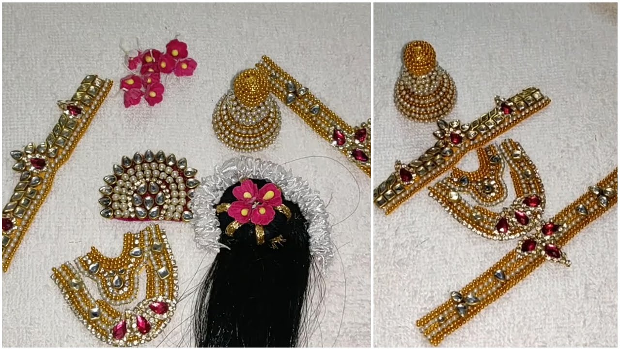 How to make Barbie doll Jewellery | Barbie hair making | DIY #jewellery making #barbie doll