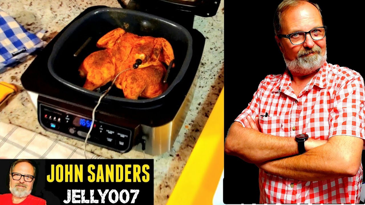 WHOLE CHICKEN on NINJA GRILL PRO FOODI SPATCHCOCKED / BUTTERFLIED How To Do It Indoor
