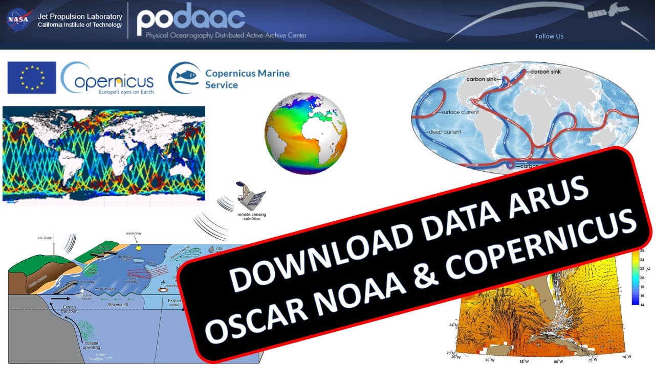 Download Data Arus OSCAR dan Copernicus