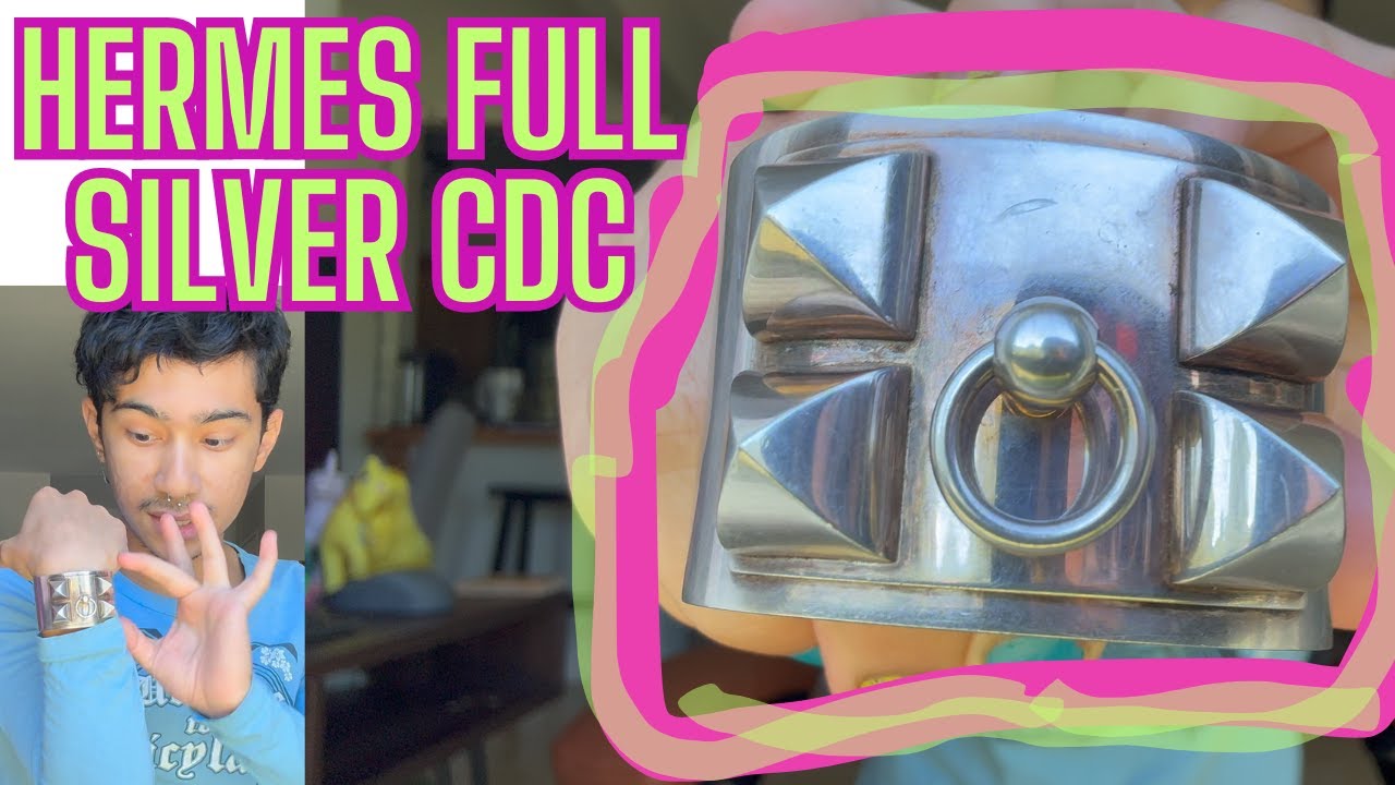 HERMES CDC BRACELET GM FULL SILVER (COLLIER DE CHIEN)
