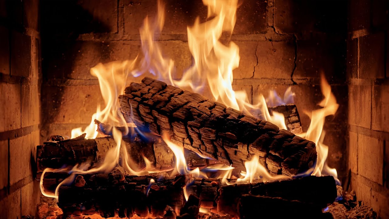 🔥 Fireplace Classic 4K. Cozy Fire with Crackling Fireplace Sounds. Fireplace 4K UHD