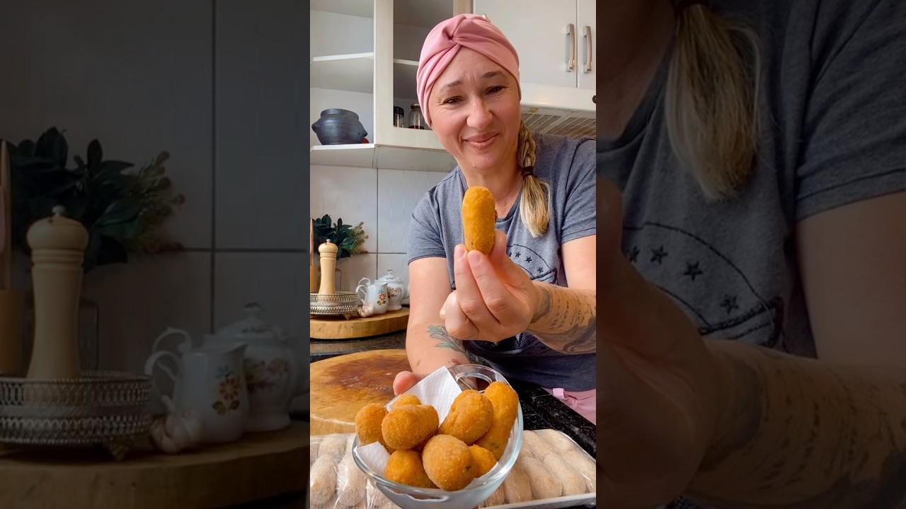 Croquete de frango f&aacute;cil e r&aacute;pido de fazer #croquete #salgadinho  #fyp
