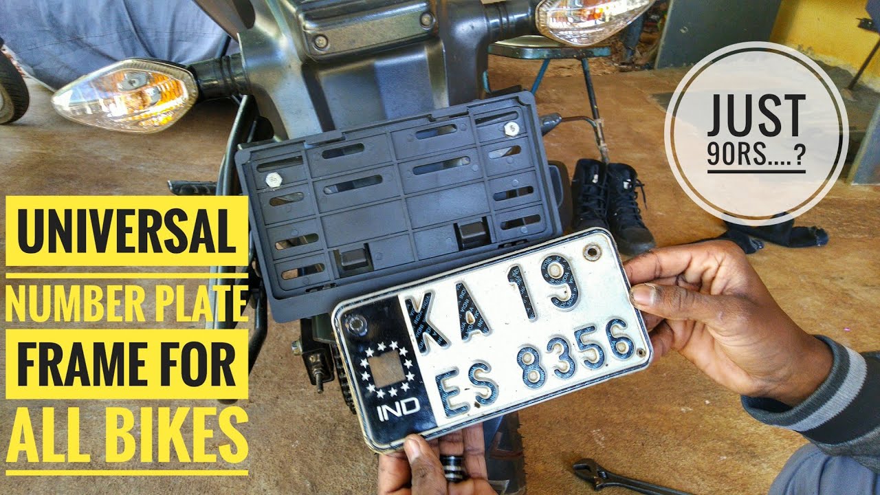 Number plate frame for bikes | Unboxing & installation | universal number plate frame