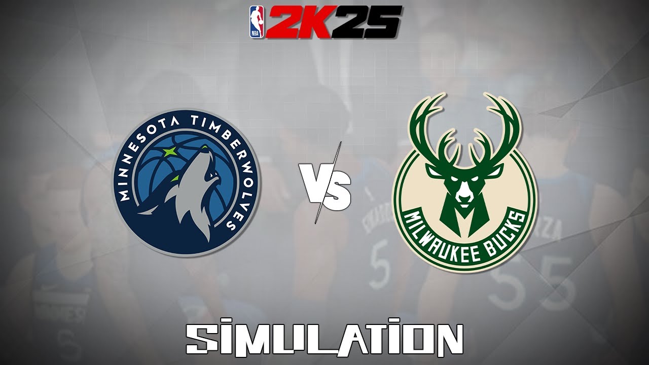 NBA 2K25 (2024) - Minnesota Timberwolves vs Milwaukee Bucks [Gameplay Simulation]