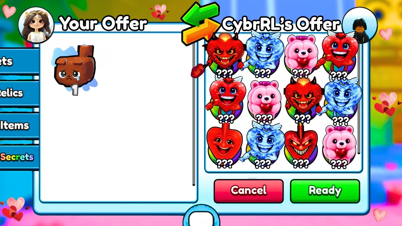 Trading From NOTHING to VALENTINES SECRETS In Brainrot Evolution (Roblox)