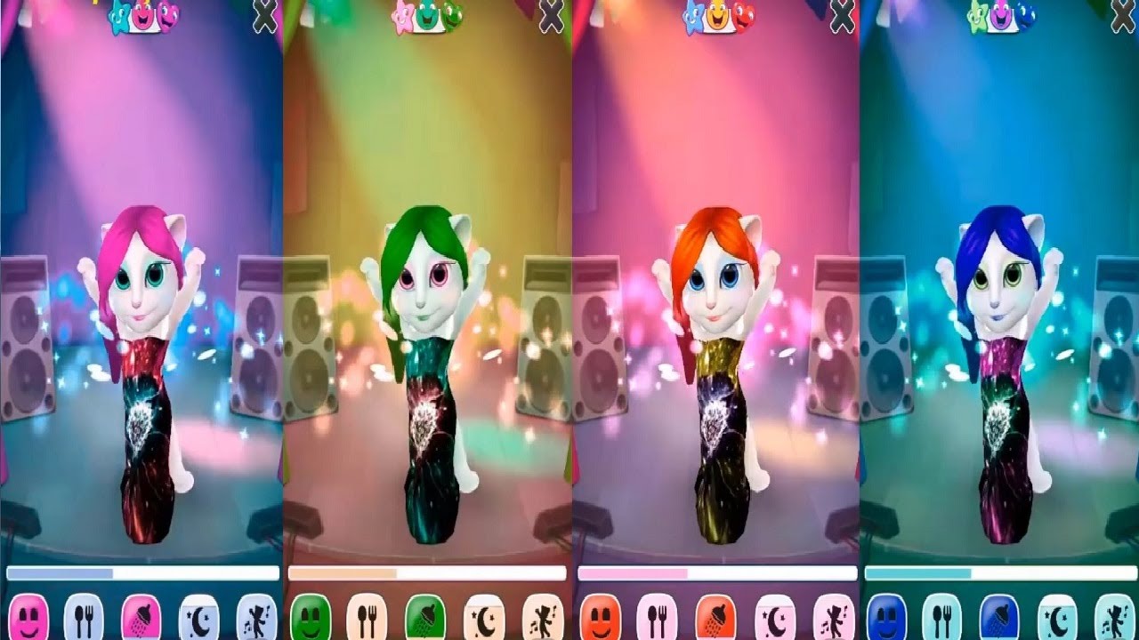 Colors Reaction My Talking Angela dance studio Android Gameplay HD