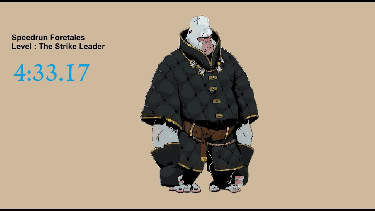 Speedrun Foretales, Level The Strike Leader, No Double Lyre, 