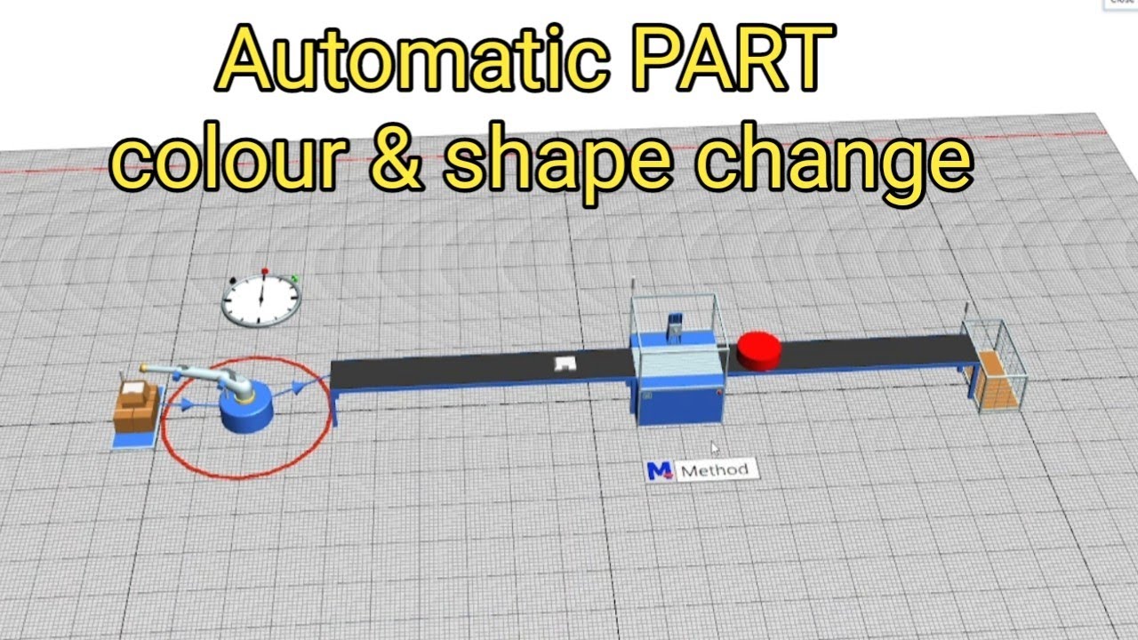 How to change part colour and shape automatically | Tecnomatix Plant Simulation Tamil