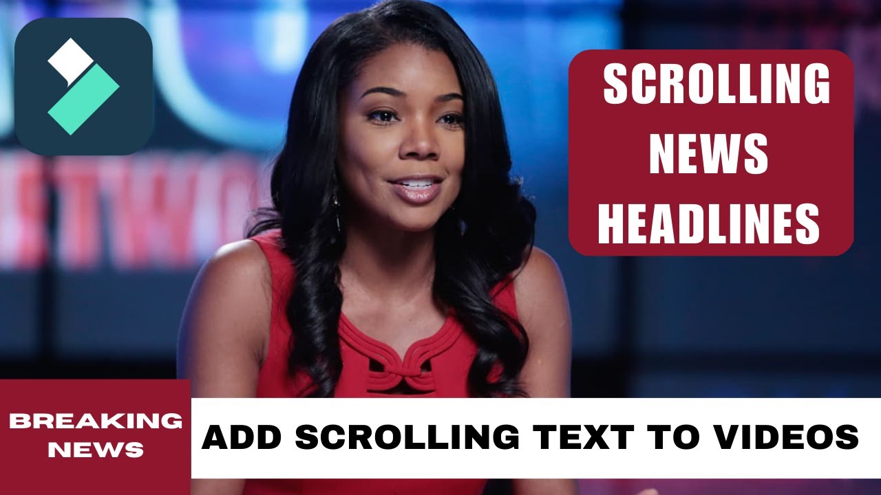 Create Scrolling News Headlines Video in Filmora | Add Scrolling Text to videos in Filmora