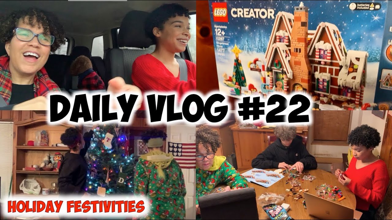 Ежедневный VLOG #22 | Строительство пряничного домика LEGO, выпечка печенья, общение в машине и м...