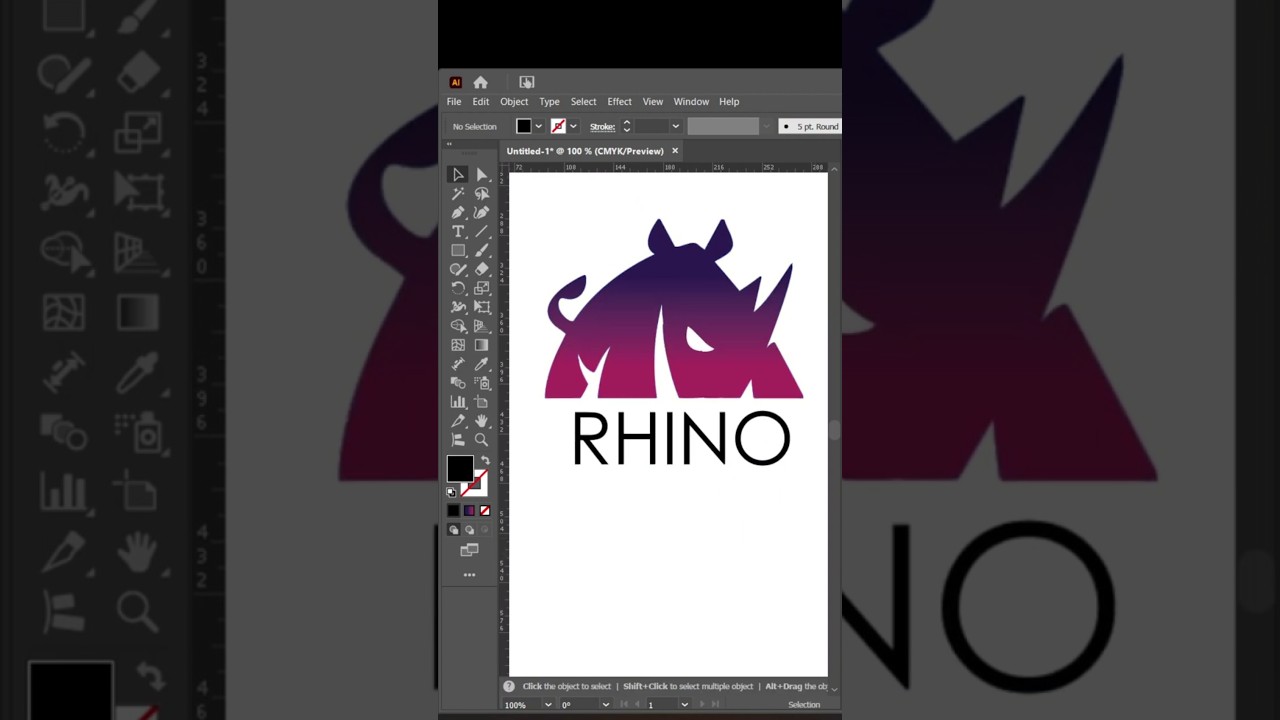 illustrator / how to gradient logo trace 