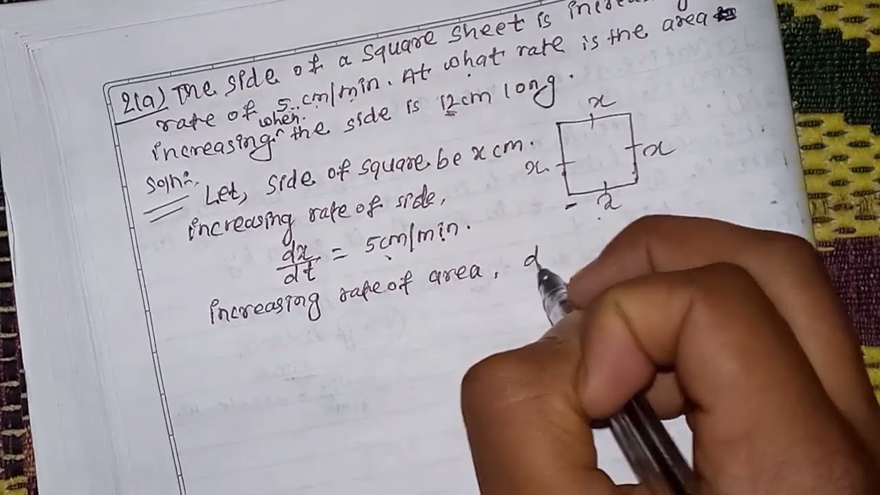 Class 12 derivative as rate measure 13.4 part -1 Q(1) to3(a)