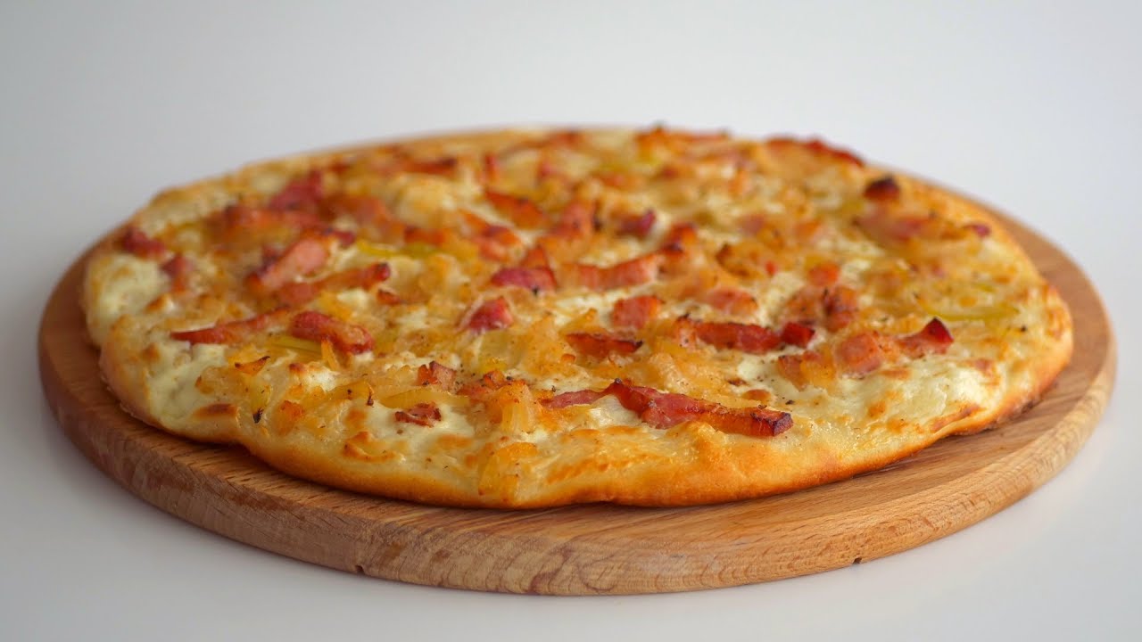 Тарт фламбе/Flammkuchen + Рецепт универсального дрожжевого теста для багетов, пит, пиццы и т.д.