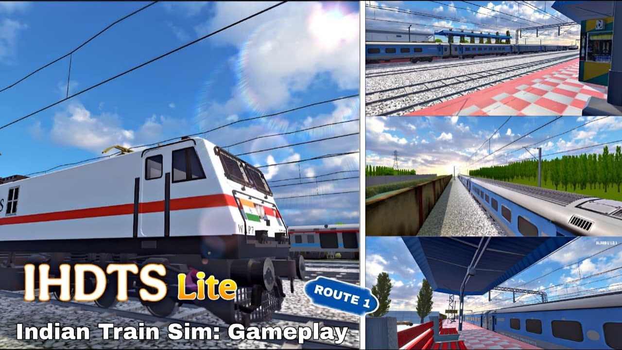 Indian Heavy Duty Train Simulator Lite | Route 1 Gameplay Test | Realistic Indian Railway Game.