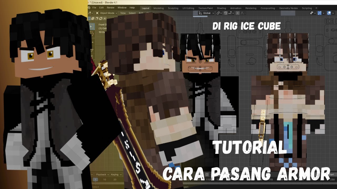 cara pasang addon rig ice cube  dan memasang armor ke rig ice cube