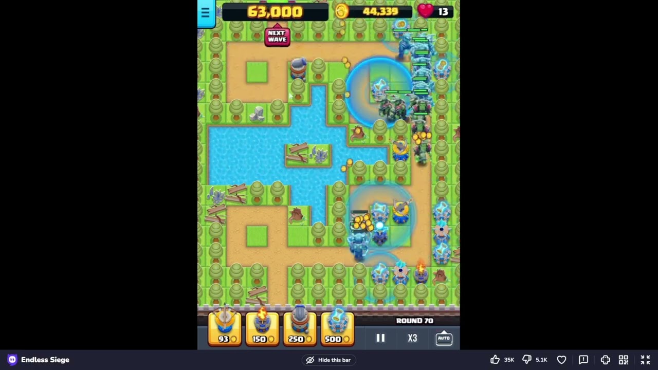 Fully Upgraded Archer Tower at 100MPH Endless Siege 2024 08 25