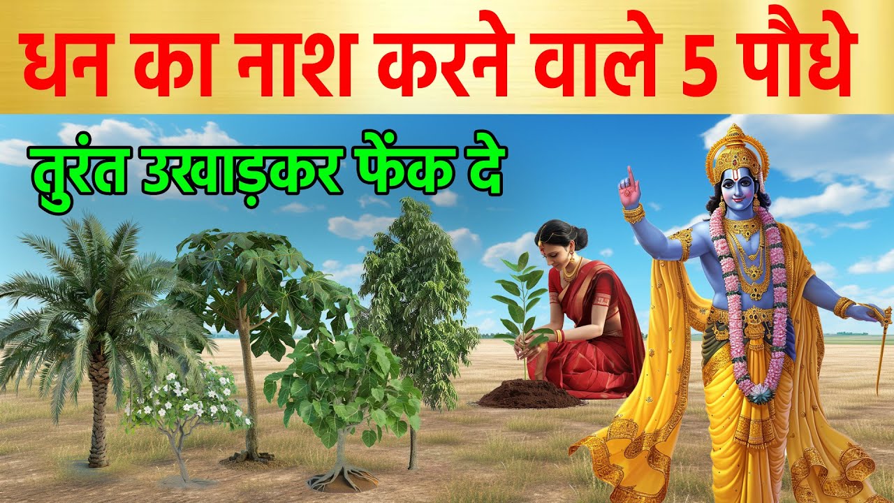श्री कृष्ण कहते है इन 5 पेड़ पौधों के कारण आती है गरीबी तुरंत उखाड़कर फेंक दे