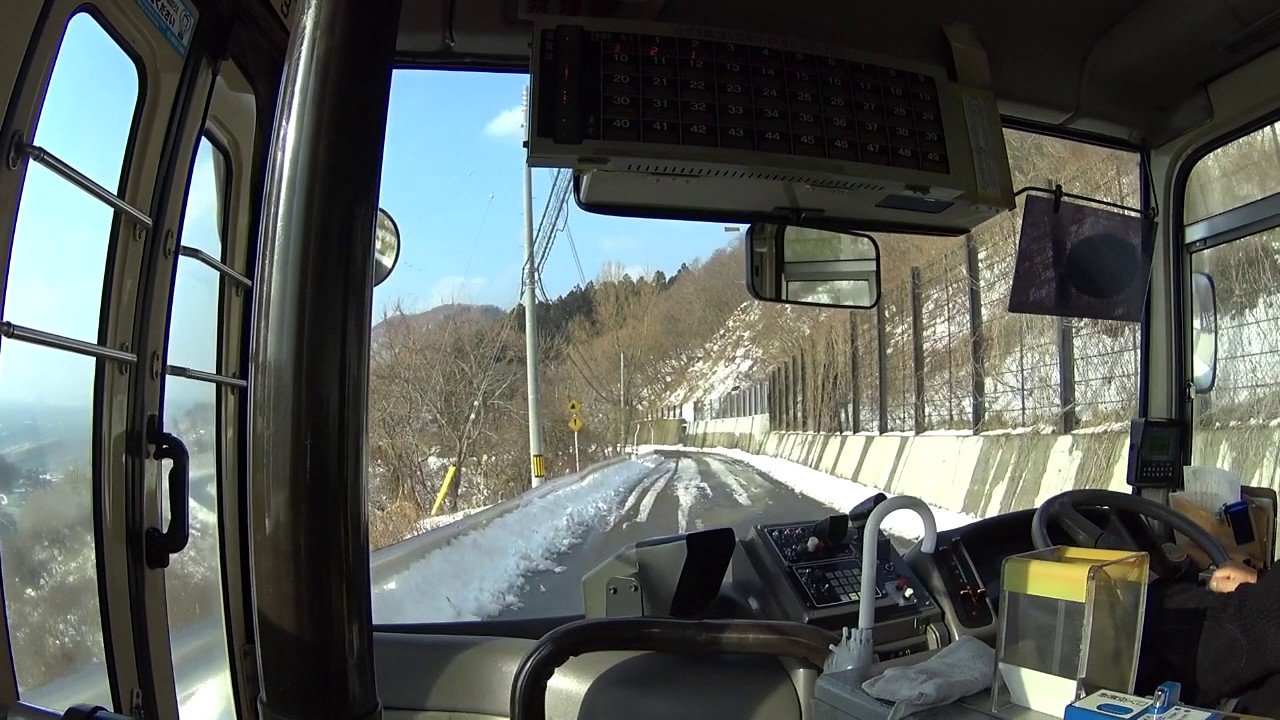 【前面展望】小泊～津軽中里駅【弘南バス】